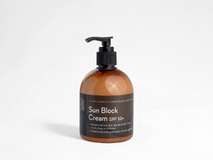 Crema solar profesional ZENA Sun Block 300 ml SPF 50 para protección post-procedimiento
